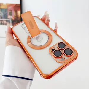 Magnetic Case for iPhone 13 Pro Max 12 11 17 Pro Max with Invisible Stand [Military Drop Protection][Compatible with MagSafe] Full Camera Protection Clear Shockproof Phone Cover#SummerVibes