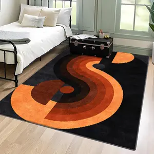 Velvet + soft and comfortable modern style fashion curve geometric texture pattern printed carpet, home decoration carpet, living room large carpet, sofa cushion, entrance mat, coffee table mat, bedroom carpet, bedside carpet