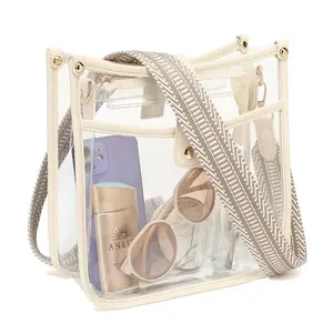 LOXOMU Clear Purse for Women, Trendy Clear Bag with Adjustable Strap for Stadium Events