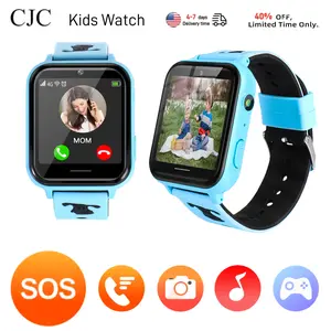 CJC Smart Watch for Kids – Durable Wearable Education Wristwatch with Call, SOS, Camera, 10 Games, Recorder, Tracker, Button (Blue)