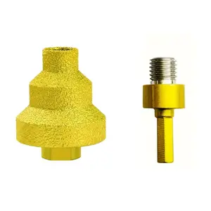 Diamond Brazing Cone Reamer Drill Bit Set, Core Drill Bits, Diamond Drilling Bits, Aluminum Alloy Multi-layer Conical Reamer for Ceramic Tile, Marble, Concrete, Tool