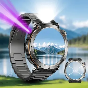 1.7-inch HD large-screen smartwatch, multifunctional watch, fitness smartwatch, Sports tracking smartwatch, fitness tracker, Wireless calling, Sports pedometer, IP68 waterproof, 600mah with LED compass for Android /iOS for men and women