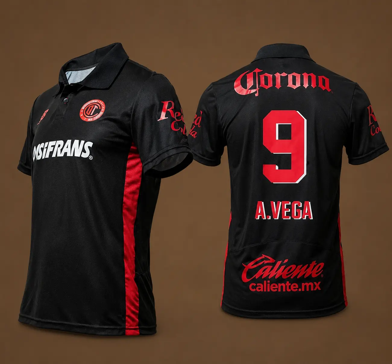 Alexis Vega #9 Toluca 25-26's third jersey is available for both men and women.