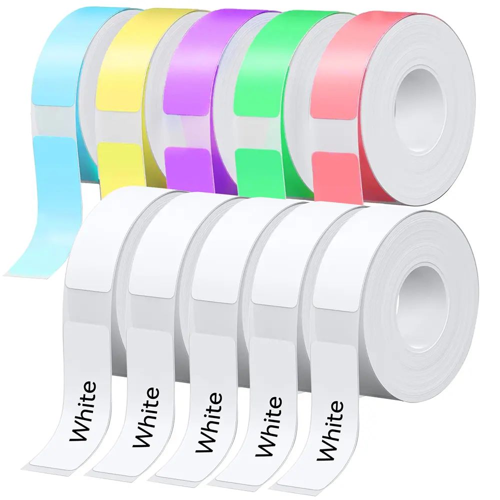 D30 Label Maker Tape, 10 Rolls/set Label Tape, Label Print Paper for Office, Portable Label Printer Compatible Labels, Labels for Printers, Office Stationery & Supplies, Stickers