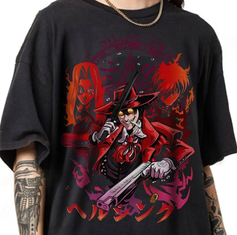 [Sale up to 30%] Alucard Hellsing Anime Manga Lovers Shirt, Graphic Japanese Vintage Special Anime T-shirt, Fan Gifts