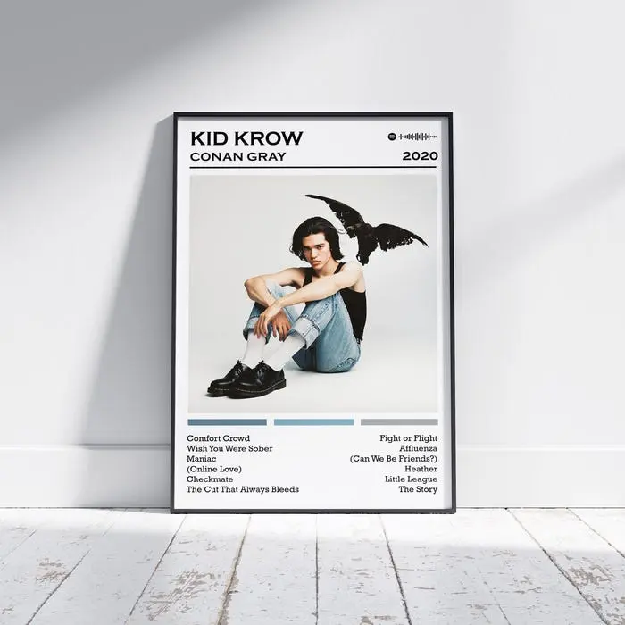 Conan Gray Poster Print  |Kid Krow Album Poster | Music Poster | Album Cover Poster | Wall Decor | Music Gift| Room Decor