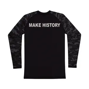 Rash Guard Top — Long Sleeve Black Camo