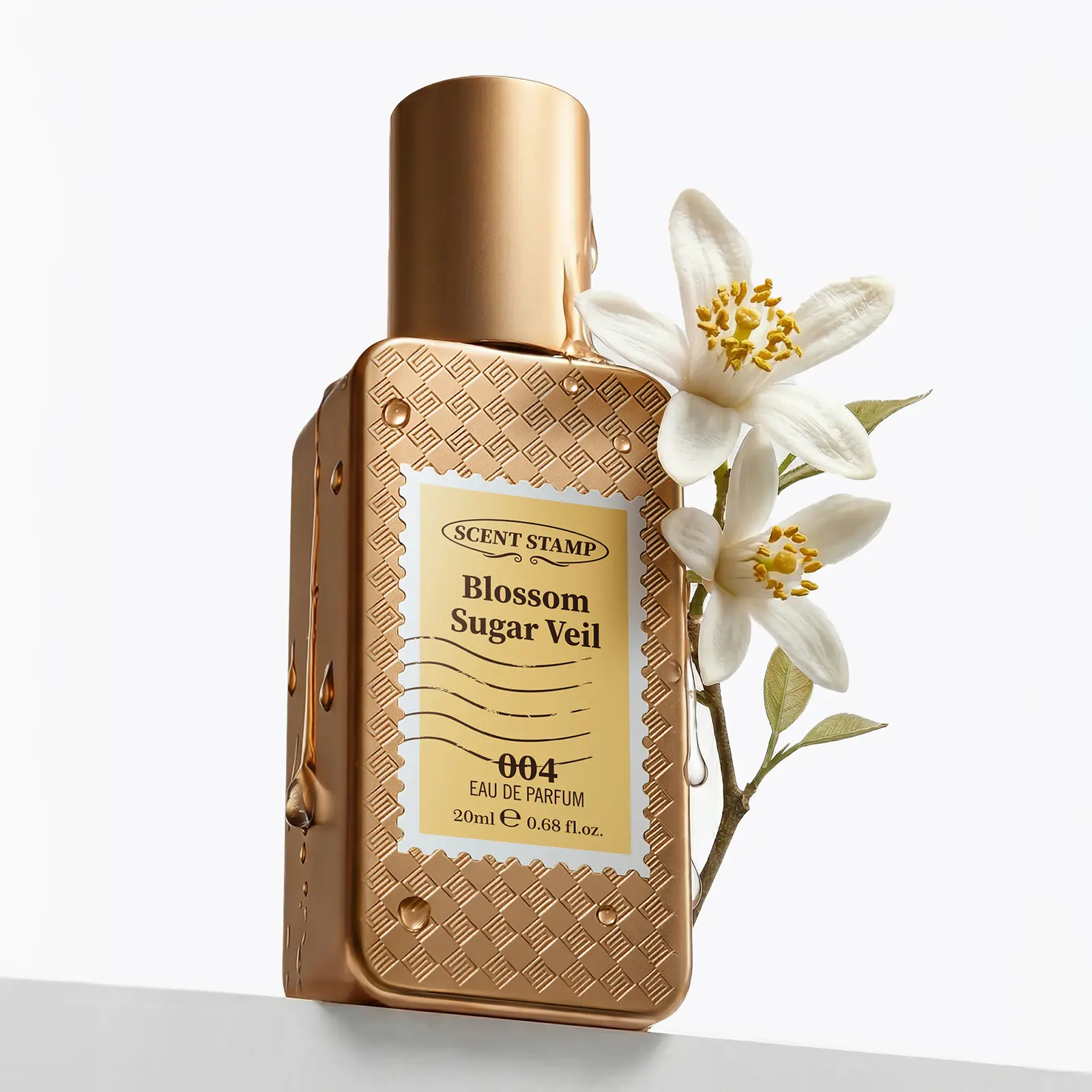 SCENT STAMP #004 Blossom Sugar Veil EDP Body Perfume - Single Signature Scent, Sweet Orange Flowers & Marshmallow Notes, Designer Floral Gourmand Unisex Fragrance, 0.68 fl.oz, Floral Marshmallow Unisex Fragrance