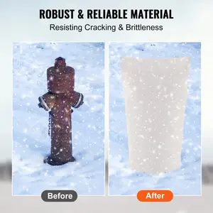 VEVOR Fiber Cotton Well Head Pump Cover, 20''W x 34''H, Pipe Insulation Cover Sprinkler Cover for Outside Backflow Valve Cover, 600D PVC Oxford Polyester Surface Aluminum Film Thermal Insulation Layer Plastic Security