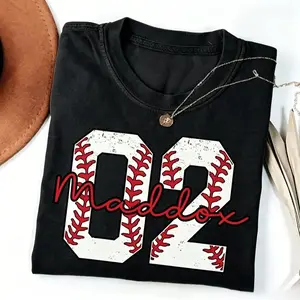 Custom Baseball Number Shirt, Baseball Tee, Personalized Baseball Player Shirt, Baseball Fan Gift, Sports Mom tee, Game Day
