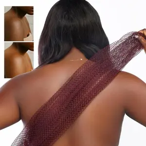 African Net Sponge Authentic - Exfoliating Back Scrub Bath Sponge with Knots - Afro Scrub Body Scrubber Exfoliator Washcloth - African Body Care Daily Use Shower Essentials