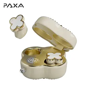 PAXA YX66 Four-Leaf Clover Wireless Earbuds with Bluetooth 5.4, Stable Connection, ENC Call Noise Cancellation, Super Stereo Sound, Luxury Retro Jewelry-Style Design for Women, Elegant Charging Case, Compatible with Android & iOS, Ideal Gift for Girls