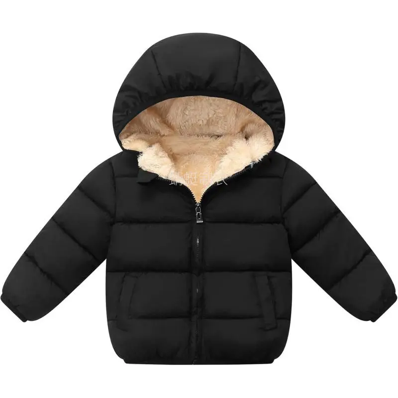 Unisex Toddler Kids' Hooded Puffer Down Jacket, Warm Cotton-Filled Polyester Winter Coat with Removable Hood and Fleece Lining, Long Sleeve, 2-3T, 3-4T, 3 - 4 Years