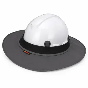 BARHAR 41cm Clip-On Helmet Sun Brim for Hard Hats & Climbing Helmets, Lightweight Water-Resistant Cooling Shade for Outdoor Work, Rope Access & Sun Protection detachable