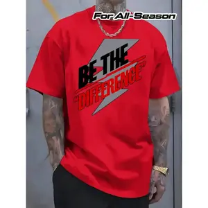 Men's Fashion Printed T-Shirt, 180g Pure Cotton Men's Patterned T-Shirt, Round Neck, Short Sleeves, Comfortable And Versatile, Suitable For Daily Wear, Machine Washable, Suitable For All Seasons, Shipped From Multiple Local Warehouses.
