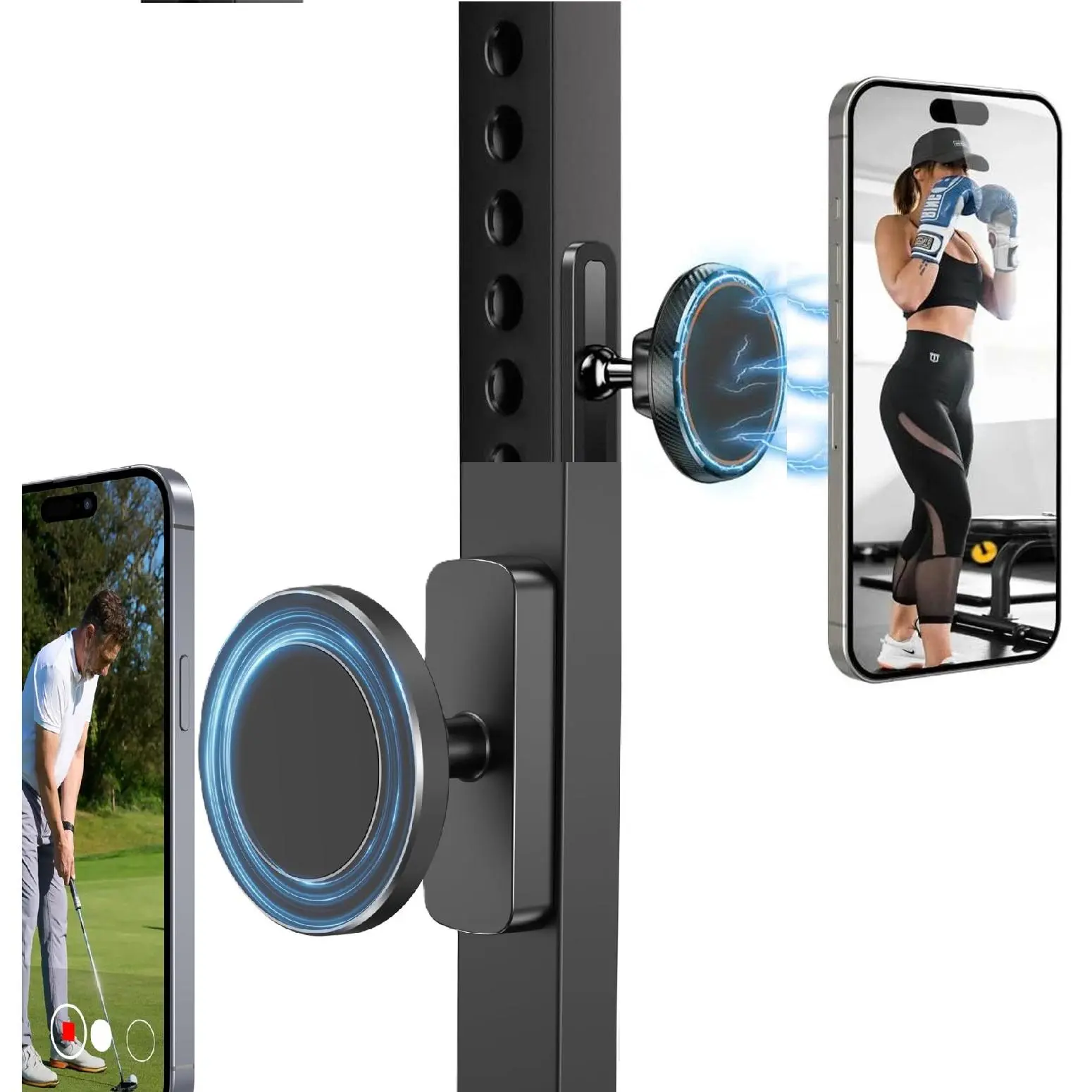 Magnetic Car Phone Mount, Alloy Base Holder with 360-Degree Adjustable Joint, Compatible with 4.7-6.9" Phones & Heavy Cases, for Car & Gym Use, Grey #MothersDayGift #GiftsForHer summervibes,