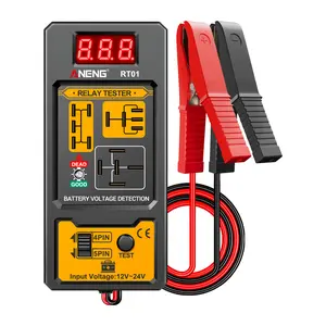 ANENG RT01 Automobile Relay Tester with Digital Display for 12V/24V 4-Pin & 5-Pin Relays Universal Battery Voltage Detector for Automotive Diagnostics