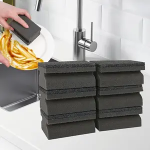 Black Kitchen Workman High Density Sponge Cleaning, Enhanced Thick Design, Durable, Highly Absorbent, Strong Cleaning Tool for Dishwashing, Pot Cleaning, and Kitchen Utensils