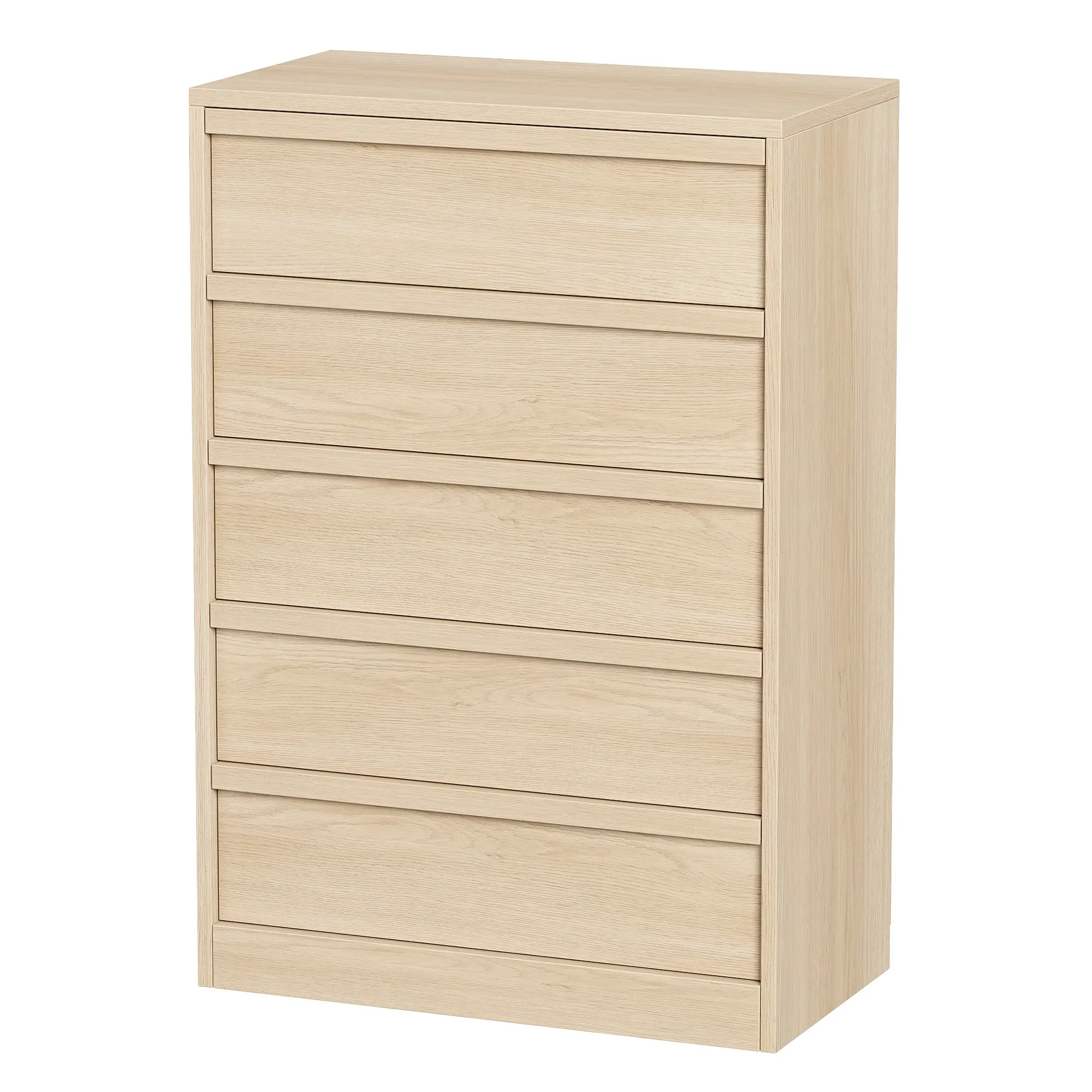 46 Inch Tall Antique White Dresser, Modern 7-Drawer Wooden Storage Chest with Spacious Compartments, Stable Organizer Furniture for Bedroom, Nursery and Entryway Area