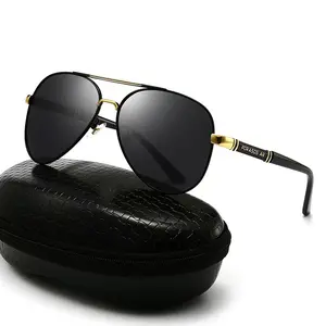 2 Pairs of Unisex Polarized Aviator Sunglasses, Durable Frames with Anti-Glare Lenses for Driving, Fishing and Outdoor Travel, Provide Full UV Protection.