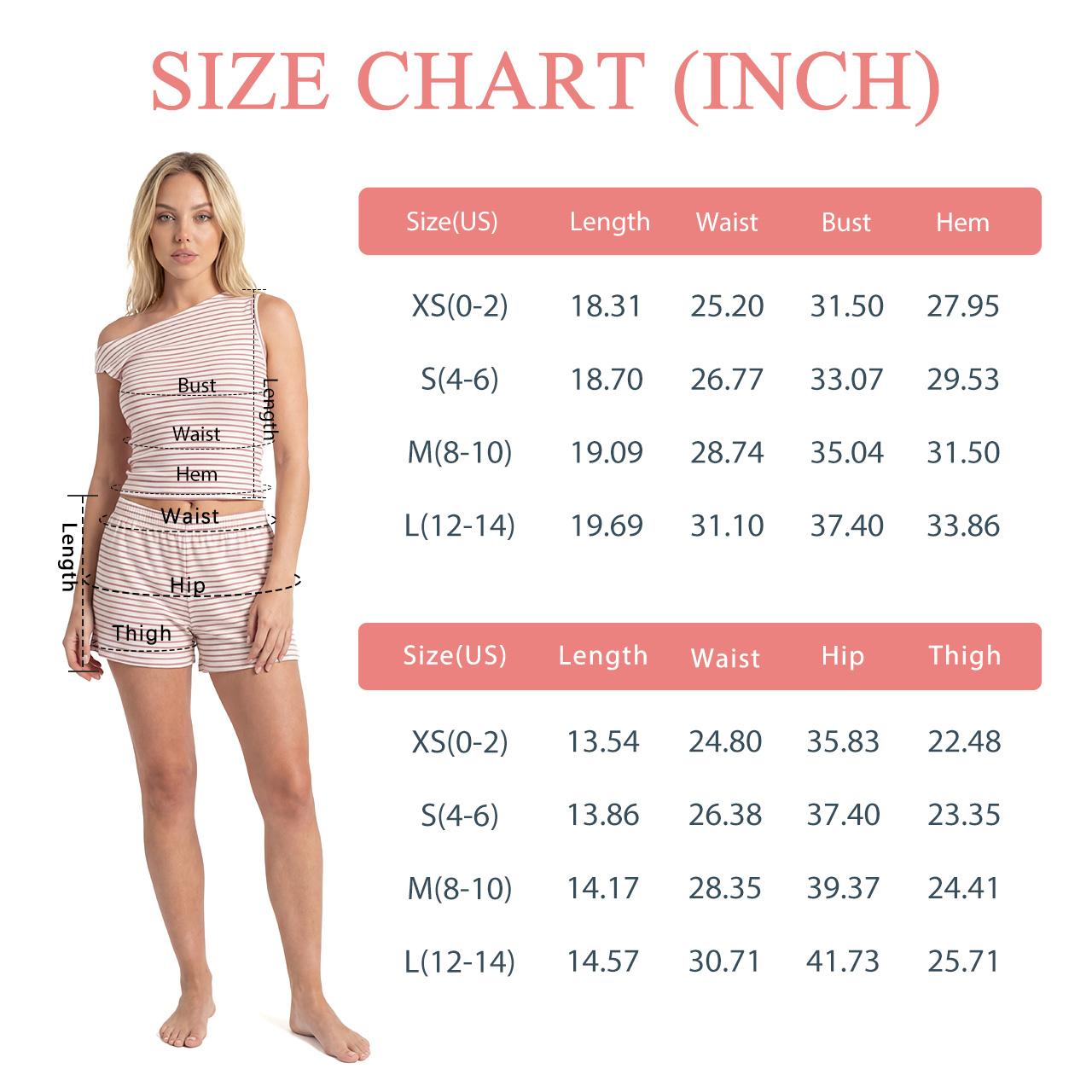 Trendy Queen Women's Striped One Shoulder Two Piece Set - Summer 2026 Viral OOTD Ruched Sleeveless Top & Matching Shorts Vacation Outfit