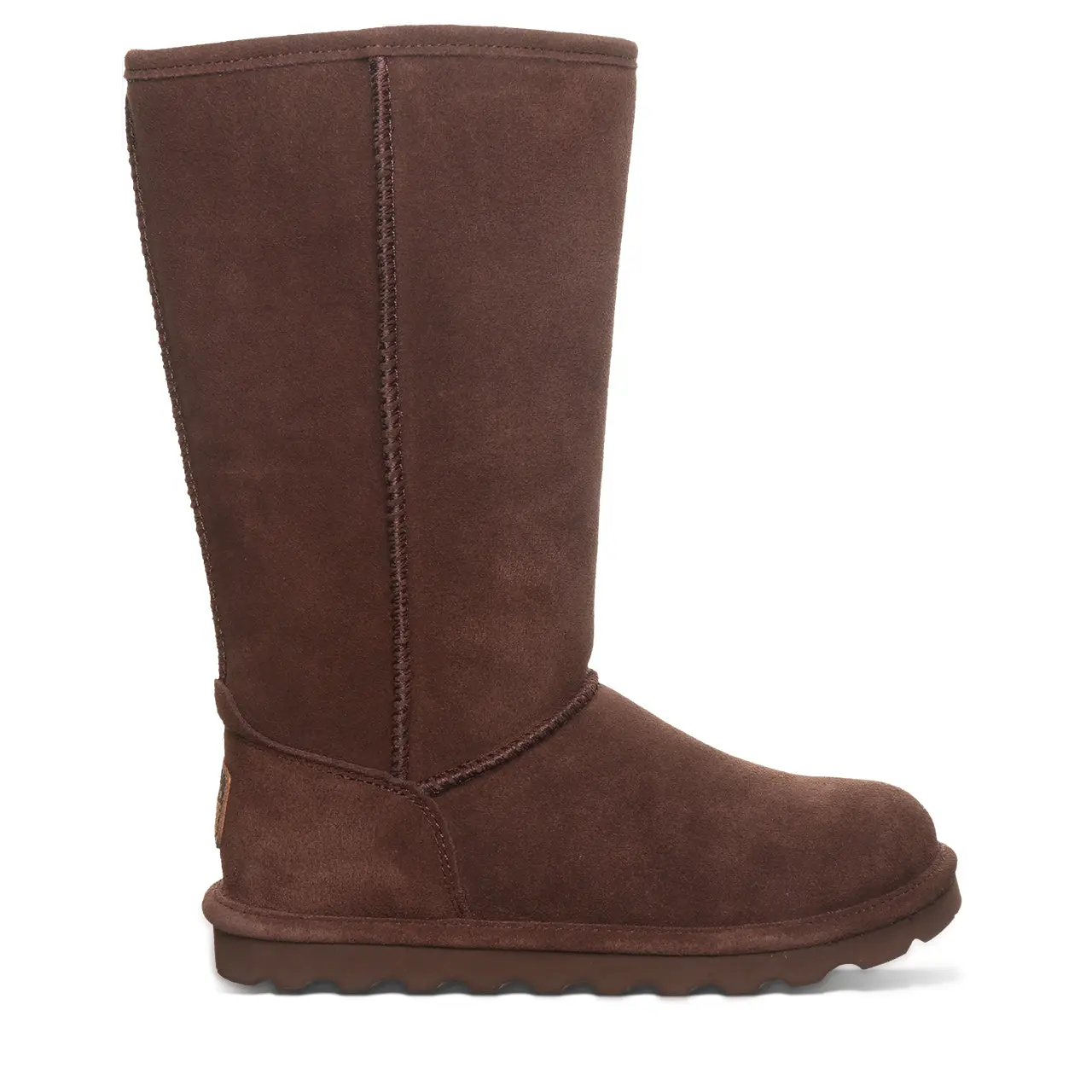 BEARPAW Elle Tall Women’s Suede Winter Boots with Wool Blend Lining - Chicory
