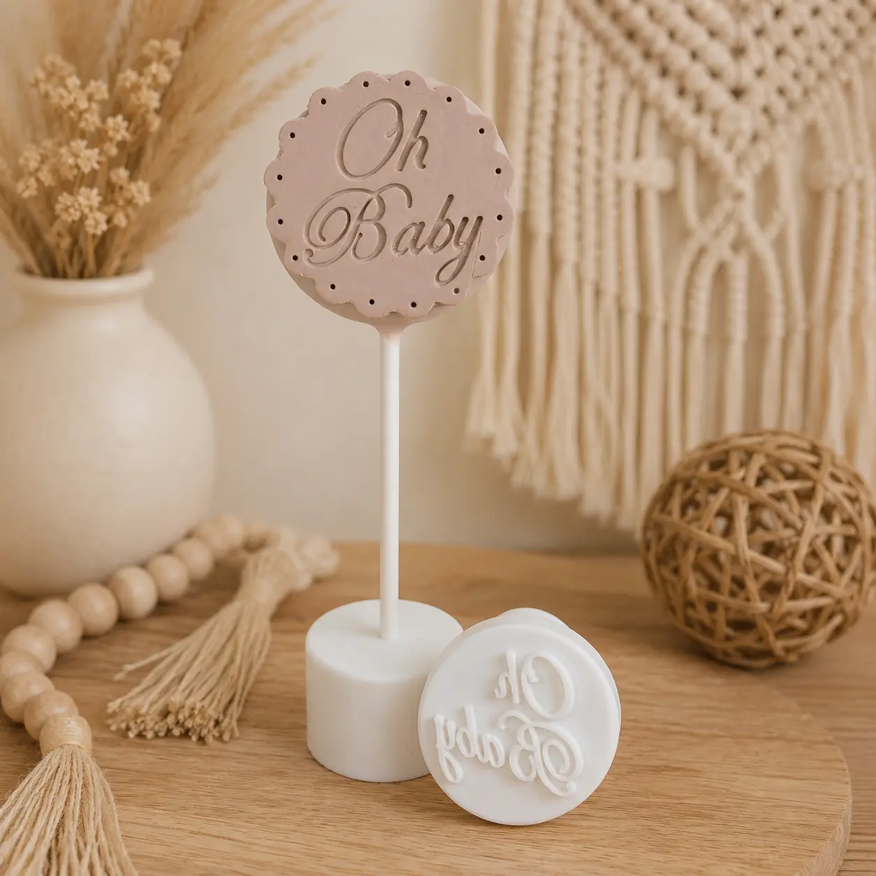 Oh Baby Embossing Stamp | Cake Pop and Fondant Embosser | Cookie and Dessert Stamp
