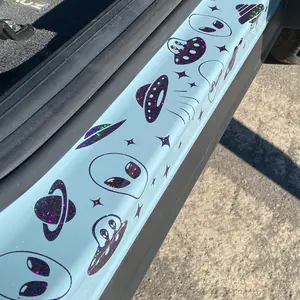 Aliens and UFOs Car Decal Sticker Kit for Door Panels - 3 Panels