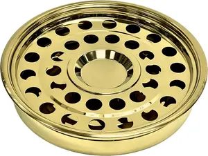 Gold Communion Tray 32-Cup | Premium Stainless Steel Church Supplies | Mirror Finish Communion Ware