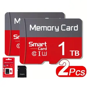 2-Pack × 1TB Micro SD card - micro tf mini SD card, memory card with adapter, SD card, tablet, camera and mobile phone, PSP games