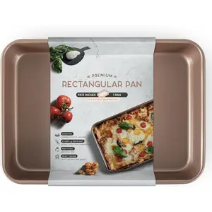 Nonstick Non  9x13 in Baking Pan for oven | Cake Mold 9 x 13 Non Stick  | Carbon Steel  Brownies Pans 13x9 inches | Rectangle Brownie Tray 9 by 13 inch | Baking Ware