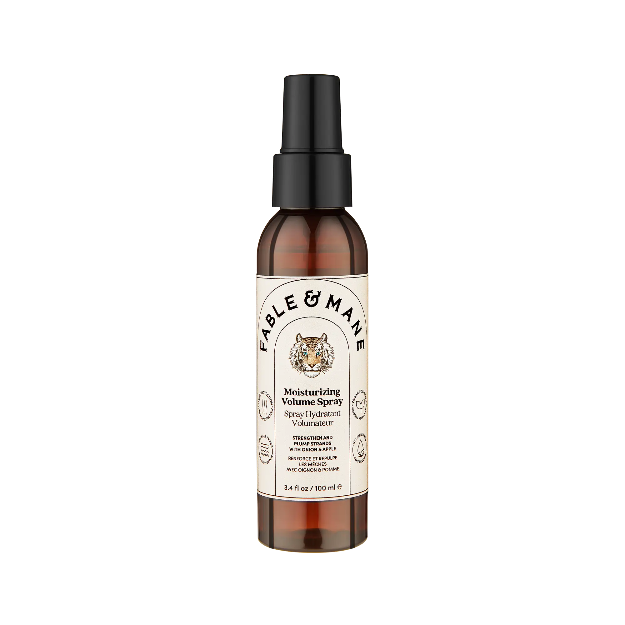 Fable & Mane Moisturizing Volume Spray, Softens and Plumps for Thicker, Fuller Hair. Non-sticky, Heat Protection, Root Lift Spray for Fine Hair