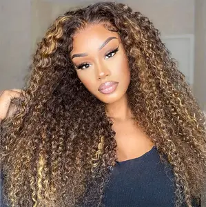 【NEW IN】Alipearl Wigs Brown Highlight Deep Wave 7*5Lace Ready To Go 180% Density Glueless Pre Plucked Pre Cut Lace Closure Human Hair LaborDay