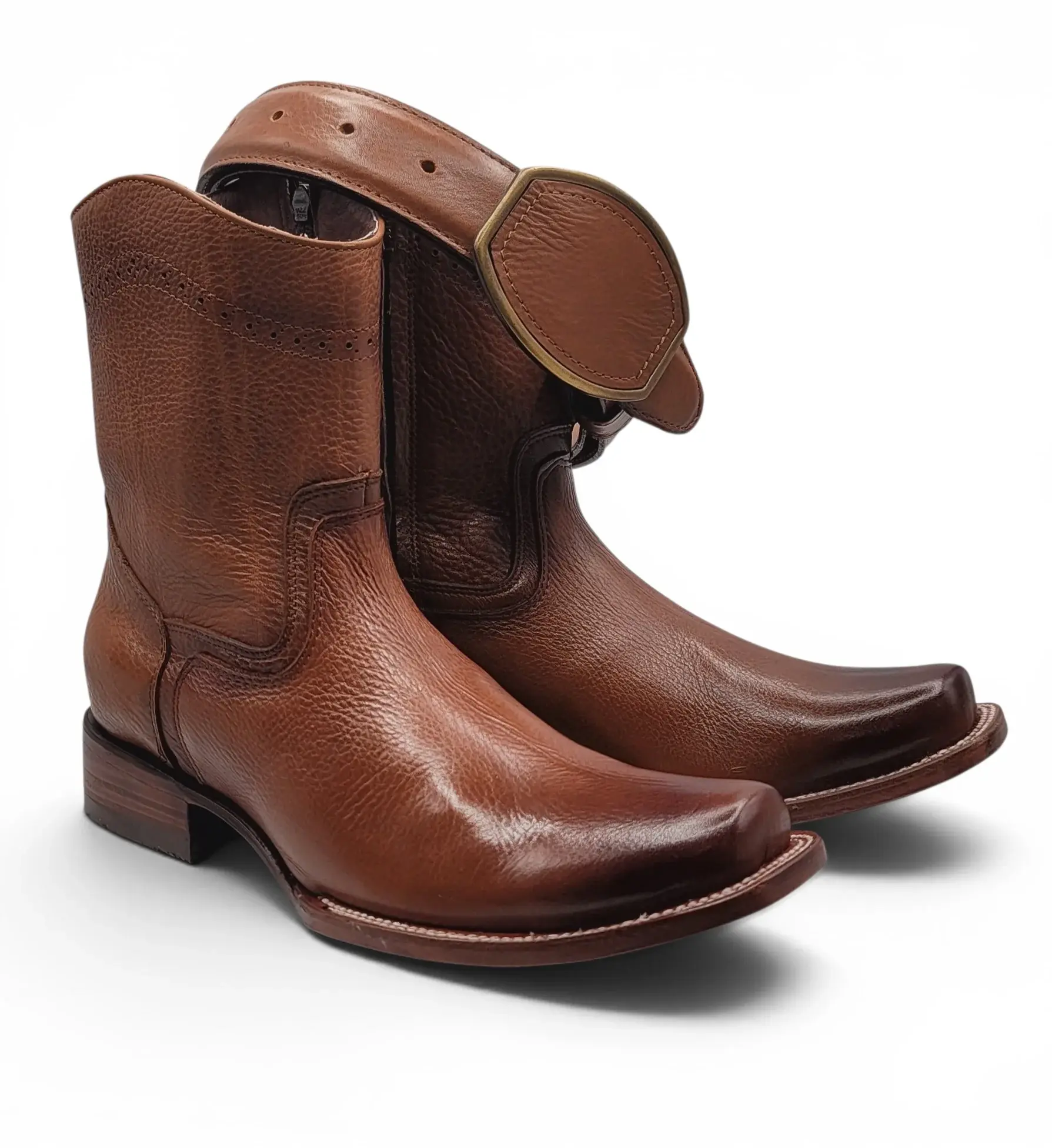 Mens Dubai Toe Privo Leather Boot Honey – Genuine Leather Western Boot H52PD5195