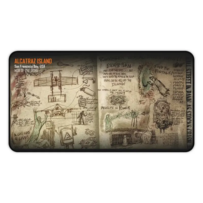 Zombies Mob Of The Dead Desk Mats – Black Ops-Inspired Loading Screens (Kino, Origins, Tranzit, Ascension) – Black Ops-Inspired Loading Screen Design, Gaming Items