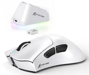 ATTACK SHARK V3 PRO Wireless Esports Gaming Mouse with Magnetic Charging Dock:62g Lightweight-1K Polling-25K DPI-PAW3311 Sensor,tri-mode Wired/BT/2.4Ghz Programmable,BK52820 IC for PC Mac Laptop Gamer Mouse Customizable Settings Dpi Precision