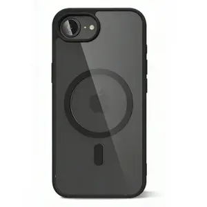 Magnetic Case for iPhone 17e 16e Case Protective Thin Slim Transparent Acrylic, Hard Plastic & Silicone Rubber Phone Case