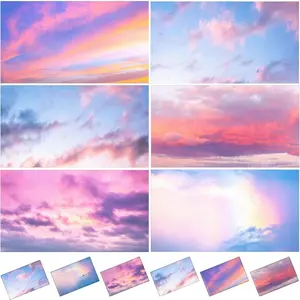6 Pcs Fluorescent Light Covers for Ceiling Lights with 48 Magnets Decorative Magnetic Light Filters for Classroom Office Kitchen Decoration(Sunset)