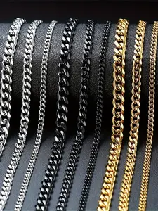 Men's Cuban Link Chain Necklace, Minimalist Versatile Jewelry Gift, Unisex Fashion Accessory, Perfect for All Occasions