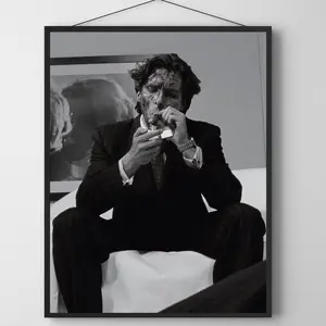 Patrick Poster – American Psycho Wall Art, Black&White Cult Movie Print, Dark Aesthetic Decor, 2000s Film Poster, High Quality Print