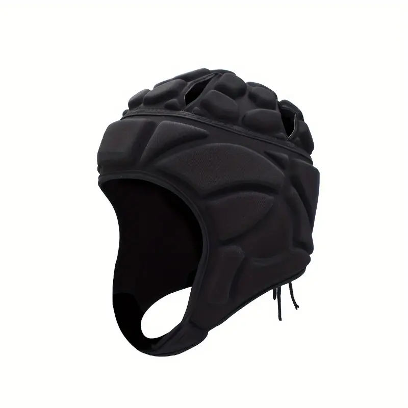 Present Soft EVA Foam Comfort-Fit Rugby Headguard - 1x Adjustable Headgear for All Ages, Durable Protection for Football Training & Outdoor Sports - Textured Surface, Comfortable Wear