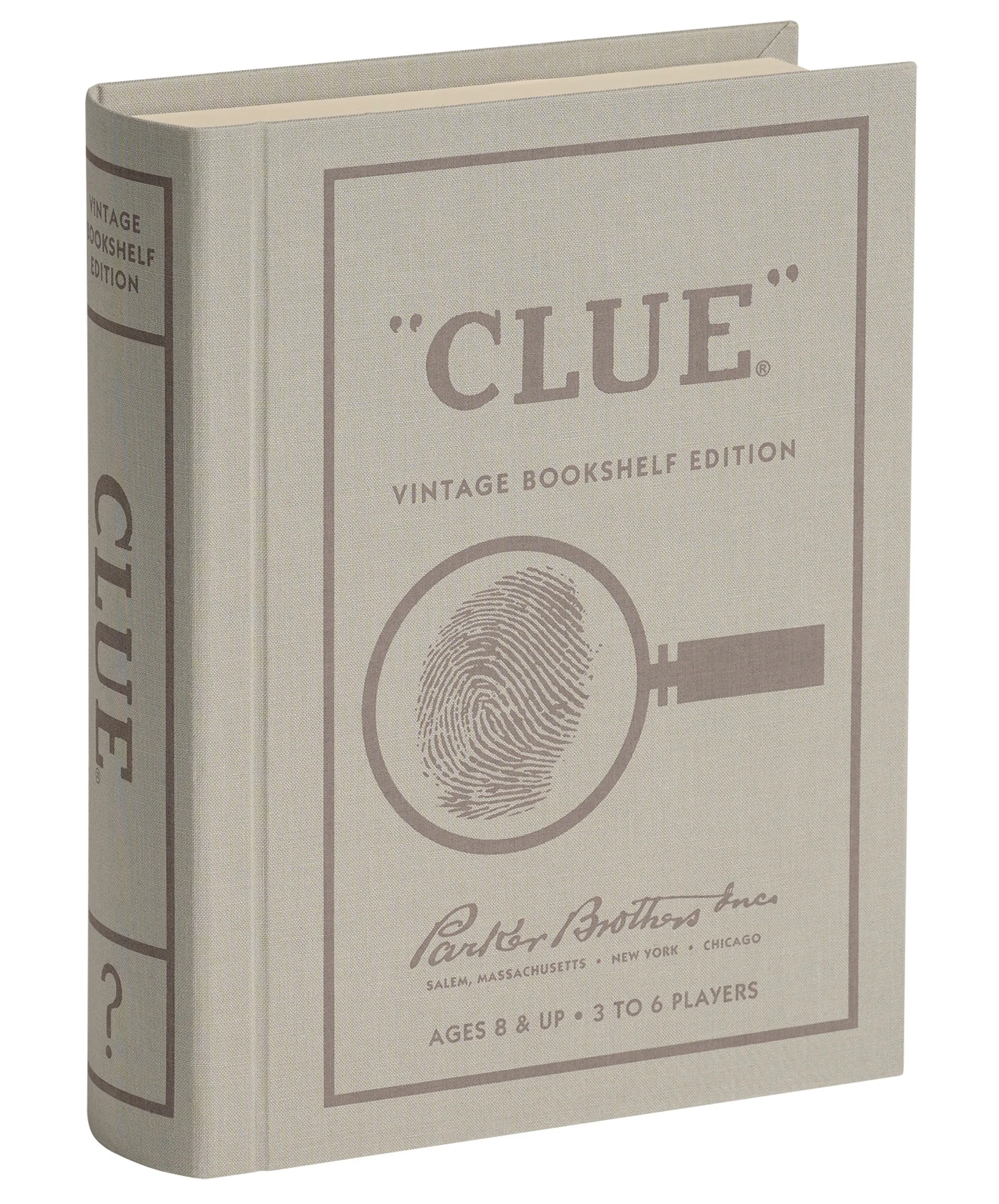 WS Game Company Clue Vintage Bookshelf Edition Board Game for 3 to 6 Players, Ages 8+
