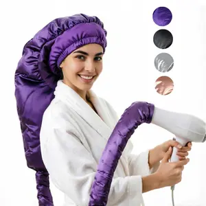 Hair Dryer Bonnet Attachment Upgraded Extra Large Hooded Dryer Adjustable Hair Dryer Caps Easy to Use for Natural Curly Textured Hair Care Styling Fast Drying Hair Care Wrap