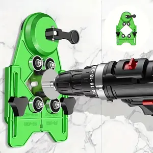 Precision Ceramic & Glass Hole Locator, 1 Count Accurate Tile Chamfering Tool with Suction Cup Fixing, Perfect for Drilling, No-Mess Installation on Tiles, Glass, and Marble