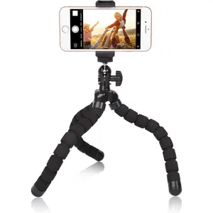 Phone Mini Tripod,   Flexible Mobile Phone Tripod Stand Compatible with   Go Pro, Small Digital Camera, Black