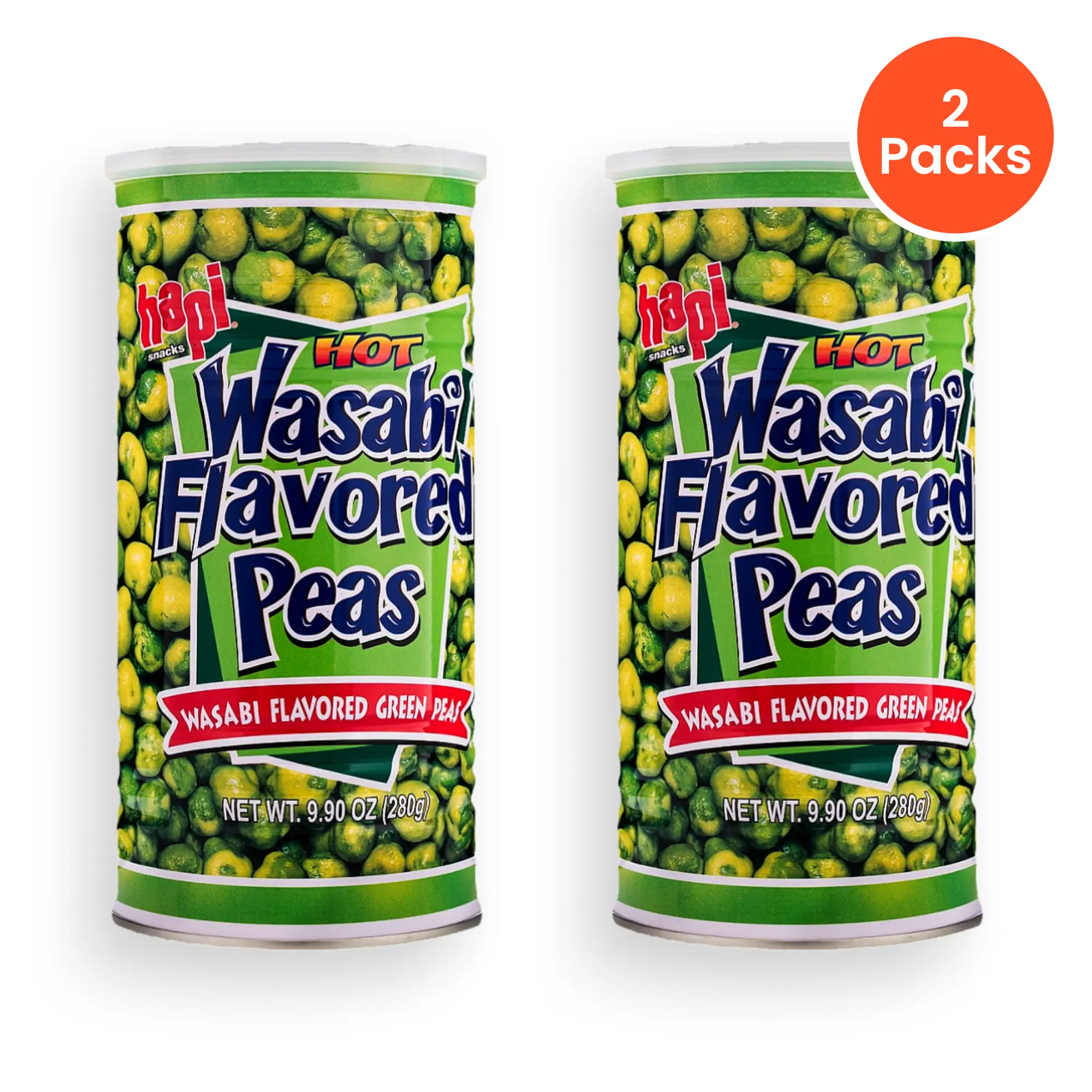 Hapi Spicy Wasabi-Flavored Crunchy Green Peas Snack - 9.9oz (280g)
