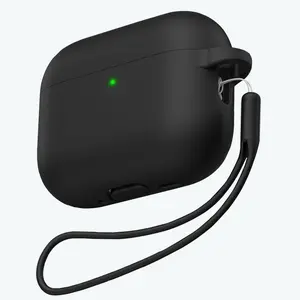 Apple AirPods Case Compatible with AirPods 4, Soft Shell Bluetooth-compatible Charging Earphone Cover, Silicone Shockproof Protective Case with Lanyard for Easy Carrying