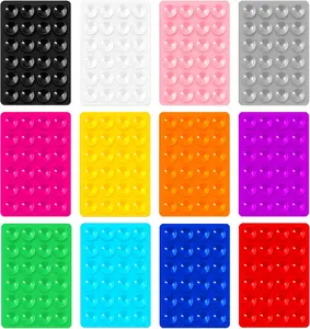 2PCS Silicone Suction Pad For Mobile Phone Holders Mounts Mirror Fixture Suction Cup Backed Adhesive Silicone Rubber Sucker Pad For Fixed