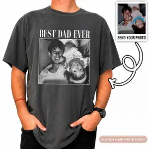 Custom Photo Dad Shirt, Personalised Comfort Colors Dad Shirt, Dad Picture Tshirt , Christmas Gift for Dad, Dad Tee, Dad Gift, Grandpa Gift