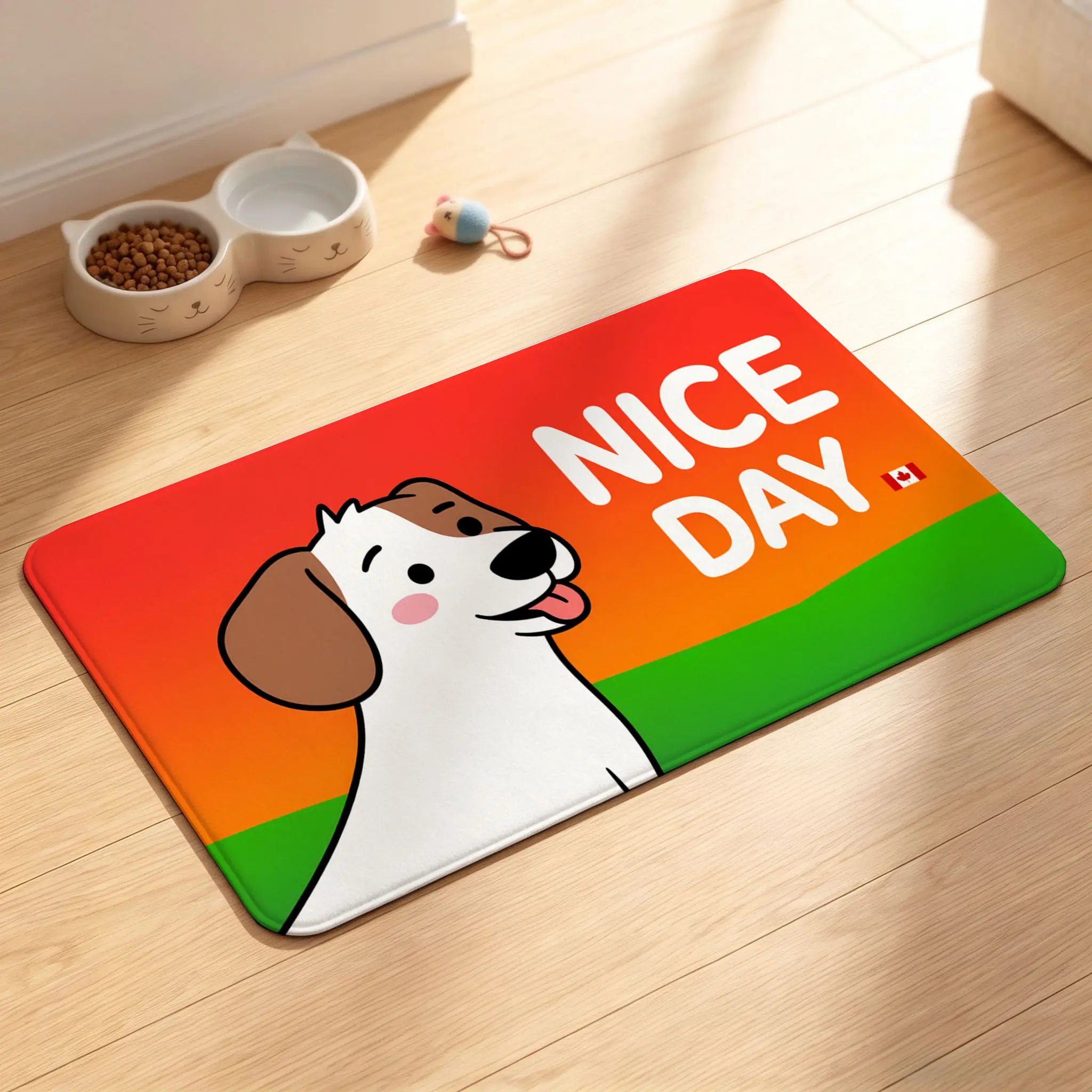 Rollable Waterproof Pet Mat - Fade-Resistant, Quick-Wipe Clean, Wear-Tough Pad for Feeding Zones, Resting Areas, Small to Medium Pets